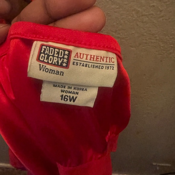 faded glory authentic red tank top - Picture 2 of 4